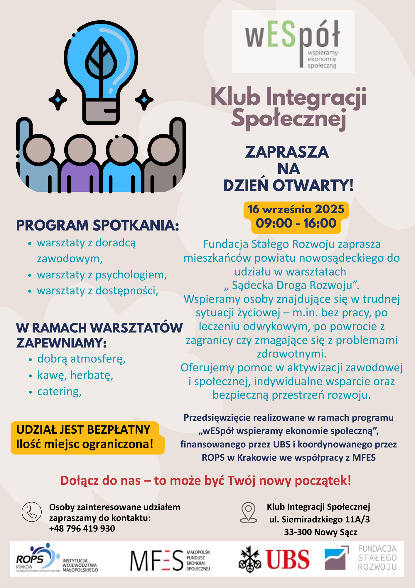 Dzień Otwarty Klubu integracji Społecznej - Warsztaty